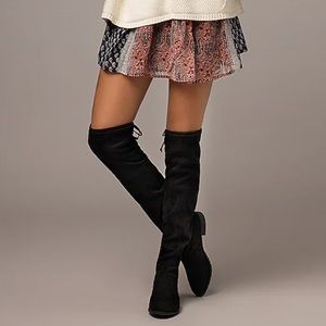 Over the knee suede boots